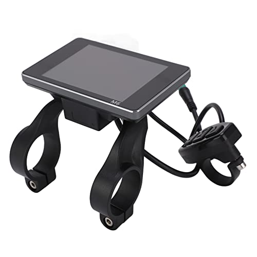 Shanrya Controlador de Bicicleta, Medidor de Pantalla LCD de Protección, Carcasa de Plástico, Registro en Tiempo Real con Puerto Impermeable para Conversión de Bicicleta