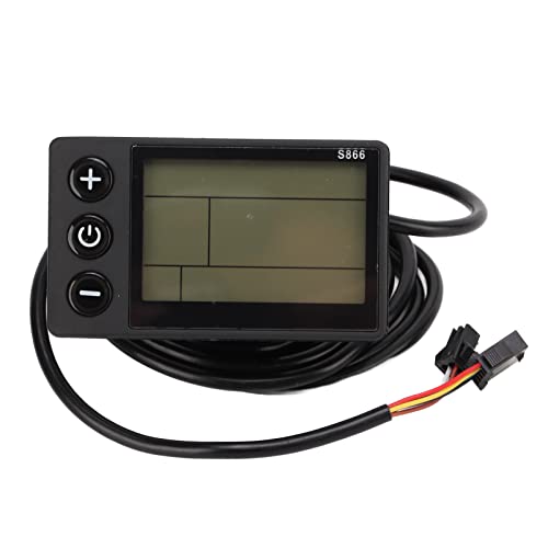 Shanrya Pantalla LCD con Controlador sin Escobillas, Kit de Scooter Eléctrico de Alto Rendimiento para Bicicletas Eléctricas, Vehículos Todo Terreno para Manillares de 22,5 Mm / 0,9 Pulgadas