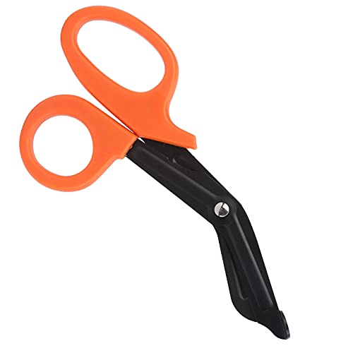 Shanrya Tijera De Rescate EDC EMT, 18.2X9Cm Tijera De Rescate Paramédico para Puntadas para Lienzo para Cortar Gasa para Vendajes