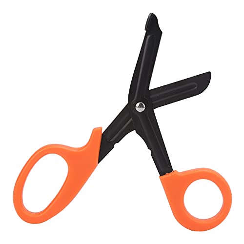 Shanrya Tijera De Rescate EDC EMT, 18.2X9Cm Tijera De Rescate Paramédico para Puntadas para Lienzo para Cortar Gasa para Vendajes