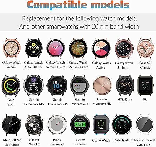 Shieranlee para Polar Ignite Correa, 20MM Correa de Repuesto de Silicona de para Huawei,Galaxy Watch (42mm), Gear Sport,Gear S2 Classic