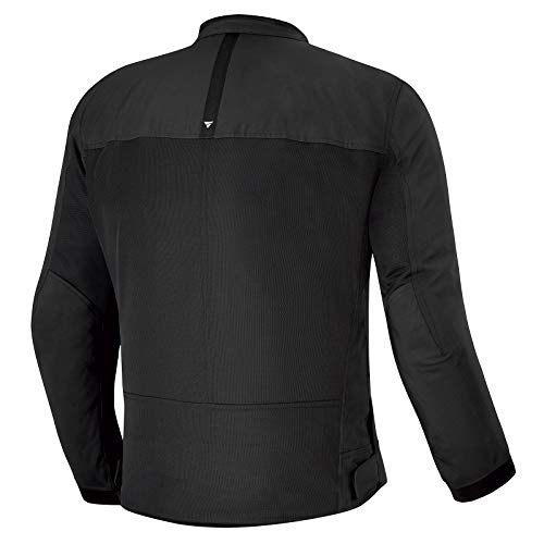 Shima OPENAIR Chaqueta Moto Hombre | Ligera y Transpirable Cazadora Moto Mesh de Verano Hombre con CE Espalda, Hombros, Codos Protecciones, Ajuste de la Anchura (Negro, M)