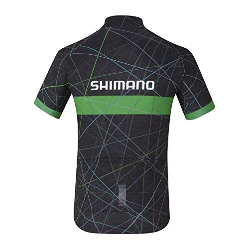 SHIMANO Maillot M/C SH Team, Hombre, Negro