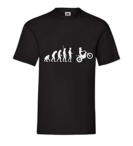Shirt84.de Evolution Moto Trial 2.0 - Camiseta para hombre Negro XXXL