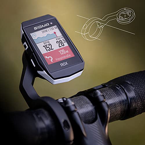 SIGMA SPORT ROX 11.1 EVO Blanco HR Set | Ciclocomputador inalámbrico GPS y navegación, con SHORT BUTLER y Sensor de frecuencia cardíaca | Navegación GPS en exteriores con muchas funciones inteligentes