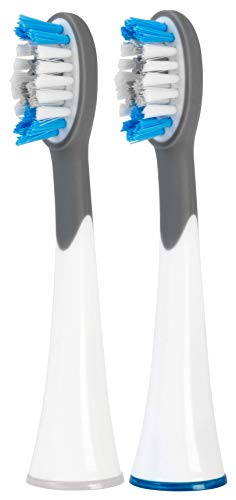 Silk'n Sonic Smile, Set de 2 cepillos de repuesto para Sonic Smile, Blanco/Gris, SSR2PEUW001