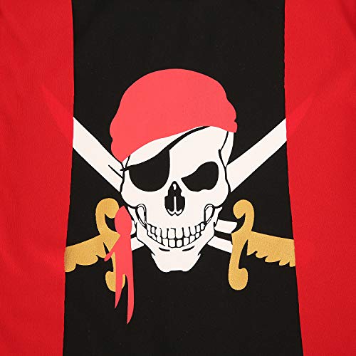 Sincere Party Disfraz de Pirata de Fiesta sincera para niños, Juego de rol Pirata, Juego Completo de 8 Piezas para niños y niñas 3-4 años