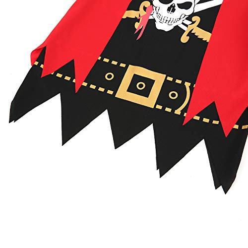 Sincere Party Disfraz de Pirata de Fiesta sincera para niños, Juego de rol Pirata, Juego Completo de 8 Piezas para niños y niñas 3-4 años