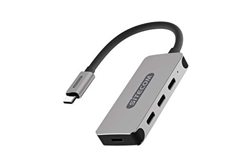 Sitecom CN-385 USB-C Hub 4 Puertos | USB-C Macho a 4 Puertos USB-C 3.1 Hembra, buje de Aluminio