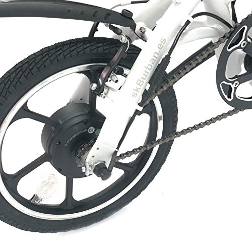 SK8 eBike Urban Beetle Bicicleta eléctrica plegable, Blanco