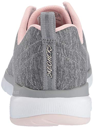 Skechers Flex Appeal 3.0-Insiders, Zapatillas Mujer, Multicolor (GYLP Black & Gray Mesh/Black Trim), 39 EU