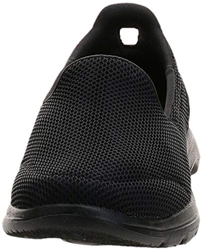 Skechers Go Walk 5 Slip On, Zapatillas Mujer, Negro (Black Textile/Trim BBK), 38.5 EU