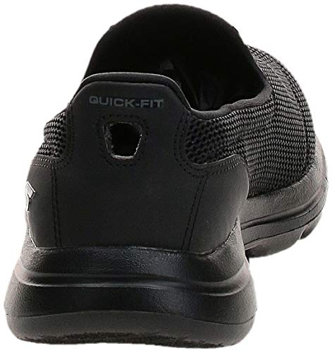 Skechers Go Walk 5 Slip On, Zapatillas Mujer, Negro (Black Textile/Trim BBK), 38.5 EU