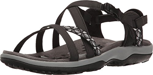 Skechers Reggae Slim-Vacay, Sandalias de Talón Abierto Mujer, Negro (Black Blk), 41 EU