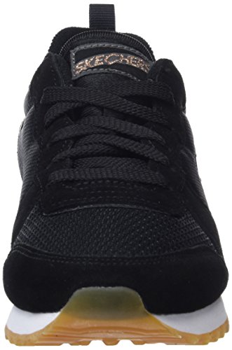 Skechers Retros-OG 85-Goldn Gurl, Zapatillas de Deporte Mujer, Negro (BLK Black Suede/Nylon/Mesh/Rose Gold Trim), 39 EU