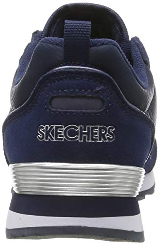 Skechers Retros-OG 85-Goldn Gurl, Zapatillas Mujer, Multicolor (NVY Black Suede/Nylon/Mesh/Rose Gold Trim), 37.5 EU