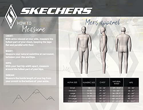 Skechers Skech-Air 1/4 Zip Camisa, Andorra, S para Hombre