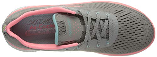 Skechers Solar Fuse Cosmic View, Zapatillas Mujer, Gris (Gray Mesh/Pink & Mint Trim Gypk), 37 EU