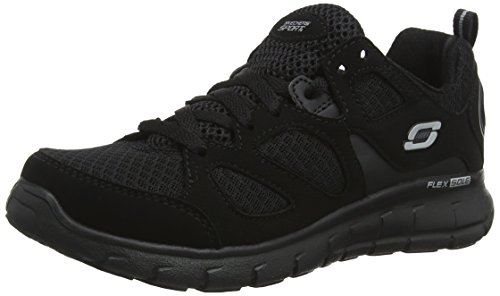 Skechers Vim-Turbo Ride, Zapatillas, Negro (BBK Black Synthetic/Mesh/Trim), 33 EU