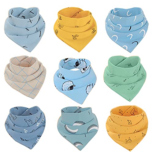 SLOSH Baberos Bebe Bandanas Bufanda Toalla Drool Tela Recien Nacido Algodon Dentición Unisex