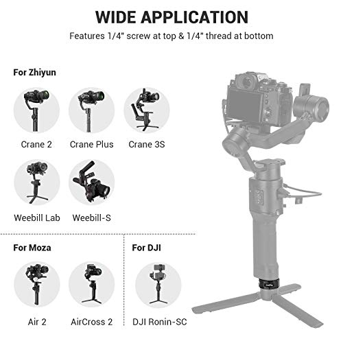 SMALLRIG Universal Quick Release Adapter with a 1/4'' Screw and Thread for Mini Tripods and Gimbals - BSS2714