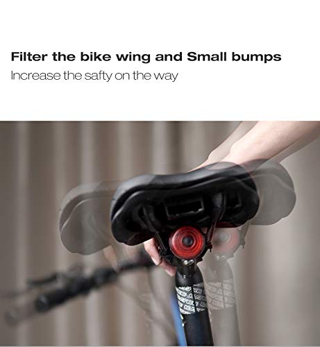 Smart Bike Luz trasera Auto On/Off Sensor de freno Luz trasera USB Recargable IPX6 Impermeable 6 Modos de iluminación Luz de freno de ciclismo Advertencia Lámpara de seguridad(Tipo Tija de Sillín)