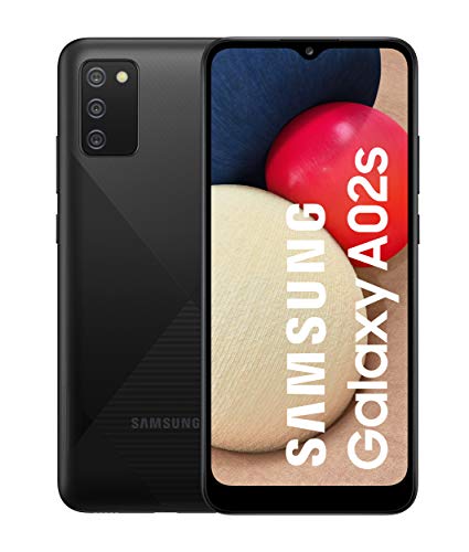 Smartphone Samsung Galaxy A02s 4G de 6,5 Pulgadas con Pantalla Infinity-V HD + 3 GB de RAM 32 GB de Memoria Interna Ampliable batería de 5000 mAh y Carga rápida + Negro (Versión ES)