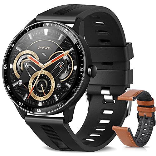 Smartwatch, Reloj Inteligente A Prueba de Agua IP67 para Hombres, Smart Watch 1.3 Pulgadas con 24 Deportes, Ritmo Cardíaco, Caloría, Sueño, GPS, Pulsera de Actividad Inteligente con iOS Android