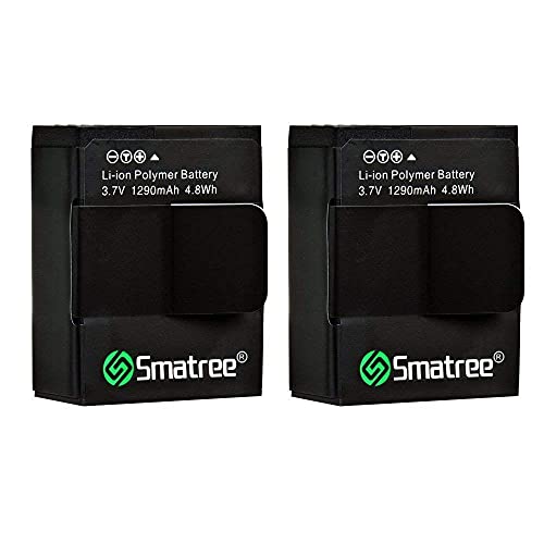 Smatree Batería de Alta Capacidad 1290mAH (paquete de 2) para GoPro HERO 3+, HERO 3, GoPro AHDBT-201 / AHDBT-301 / AHDBT-302