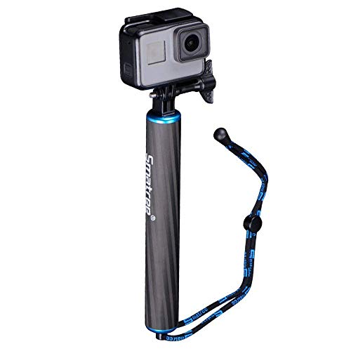 Smatree SmaPole F1 Palo Impermeable Flotante de Fibra de Carbono Compatible con Hero 10/9/8/7/6/5/5/4/3 + / 3/2/1 (Azul)?Buceo, esquí, Escalada