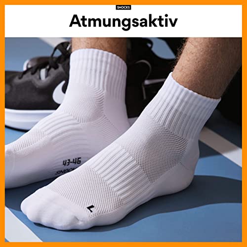 Snocks Calcetines de Running Deporte Mujer Pack de 4 Negro Blanco Tamaño 39-42 Calcetines Cortos Tobilleros Deportivos Trail Atletismo Antiampollas