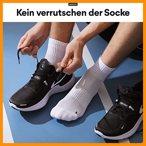 Snocks Calcetines de Running Deporte Mujer Pack de 4 Negro Blanco Tamaño 39-42 Calcetines Cortos Tobilleros Deportivos Trail Atletismo Antiampollas