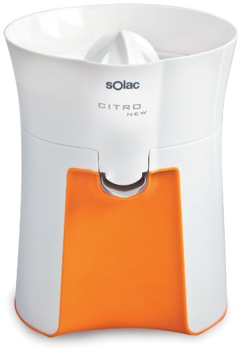 Solac 238521 Exprimidor, depósito para Zumo, 40 W, 0.3 litros, 0 Decibelios, Sintético, Naranja y Blanco