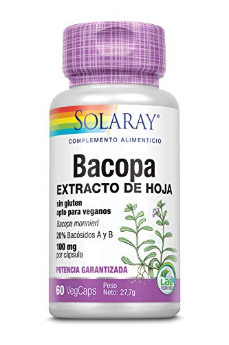 Solaray Bacopa 100mg | Bacopa Monnieri | 60 VegCaps