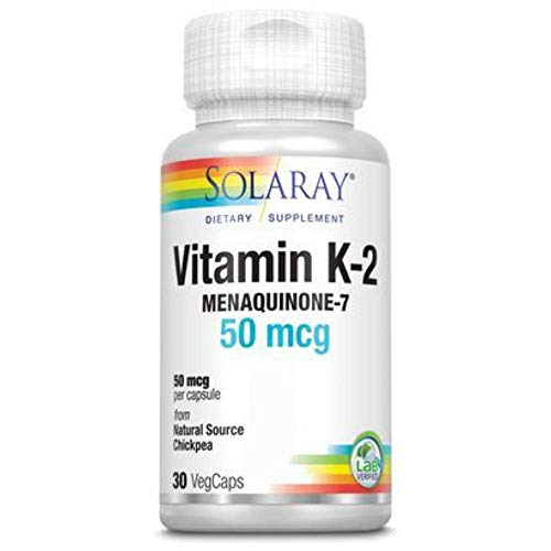 Solaray Vitamina K-2 50mcg | Menaquinone-7 | 30 VegCaps