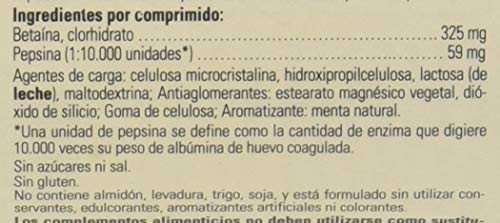 Solgar Betaína Clorhidrato con Pepsina, 100 Comprimidos
