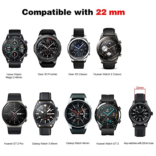 Songsier Correa Compatible con Huawei Watch GT2 Pro 46mm/Watch GT 46mm/Watch GT Active/Watch 2 Classic/Galaxy Watch 3 45mm/Galaxy Watch 46mm/Gear S3/Gear 2, Correa de Repuesto de 22 mm