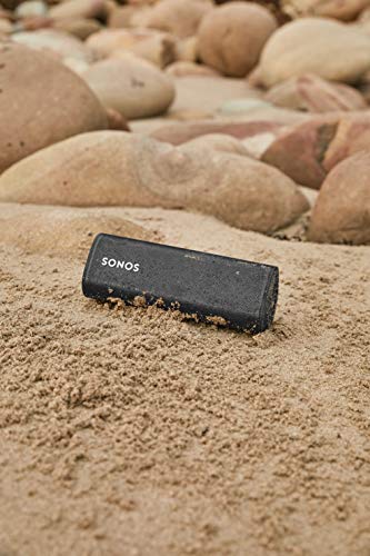 Sonos Roam Altavoz portátil, 10 Horas de autonomía, Impermeabilización Certificado IP67, Wi-Fi y Bluetooth, Multiroom, Apple AirPlay 2, Tecnología Trueplay, Control por Voz y con Sonos App - Negro.