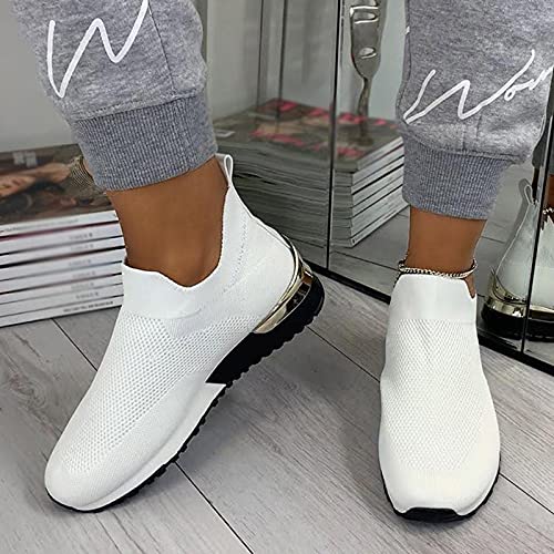 Soolike Zapatillas Mujer Casual Deportivas Caminar para Mujer Slip on Calzado de Uela Blanda Transpirable Deporte Zapatos de Correr Running Sneakers Ligeras Zapato 37-42