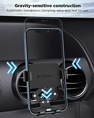 Soporte de teléfono móvil para coche, soporte para rejilla de ventilación de coche, brazo tensor automático para iPhone11 Pro, XR, X, 8,Samsung S10 S9, Huawei y otros smartphones de 4,7 a 6,8 pulgadas