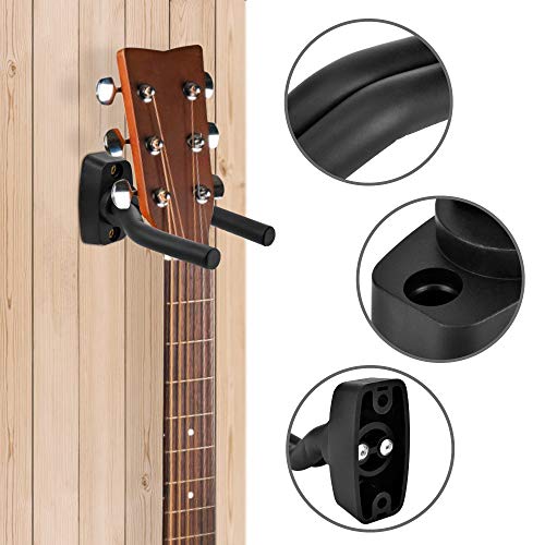 Soporte Pared Guitarra, KATUMO® Colgador de Guitarra Eléctrica,Ganchos de la Pared para Guitarra, Banjo, Bajo, Ukulele, Mandolina-Negro