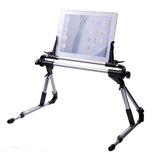 Soporte universal ajustable y plegable para dispositivos de menos de 24 cm. Para Samsung Galaxy, Tablets, iPad 1 2 3 4 5 Air, iPhone 6/6 Plus. Color negro