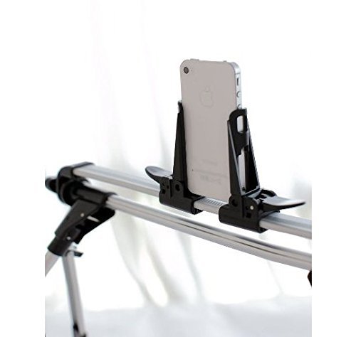 Soporte universal ajustable y plegable para dispositivos de menos de 24 cm. Para Samsung Galaxy, Tablets, iPad 1 2 3 4 5 Air, iPhone 6/6 Plus. Color negro