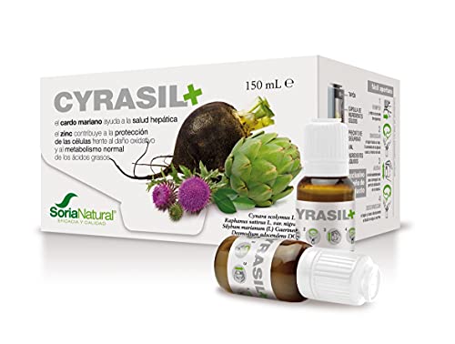 Soria Natural - CYRASIL PLUS - Depurativo - Mejora el funcionamiento del aparato digestivo y del riñón - 15 viales 150ml - Cardo mariano