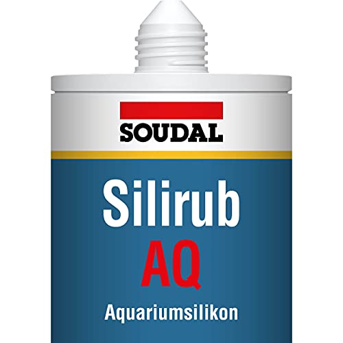 Soudal - Cartucho de Silicona para Acuario. Negro. 310 ml