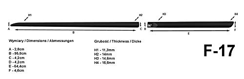 Spangenberg Listones de protección laterales de color negro para Opel Grandland X SUV Combi a partir de año de construcción 06.2017 - F17 (3700017)