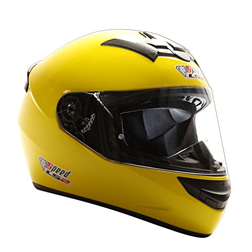 Speed Racewear LS2 Rookie Casco integral amarillo – Edición especial Kart & Moto (XL (61-62 cm)