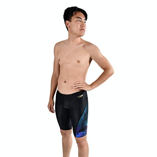 Speedo Allover V-Cut Jammer Am Bañador, Hombre, Black/Violet/Pool, 28