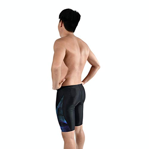 Speedo Allover V-Cut Jammer Am Bañador, Hombre, Black/Violet/Pool, 28