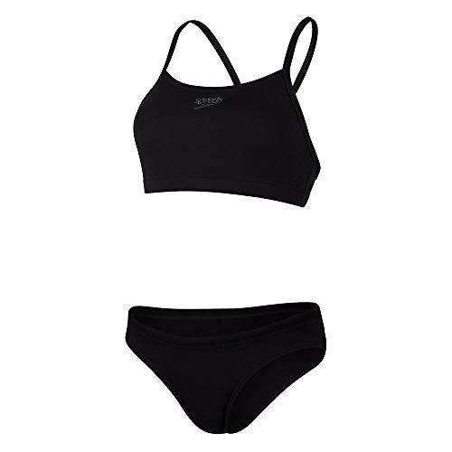 Speedo Essential Endurance+ Thinstrap 2 Piece Bikini, Mujer, Black, 28 (UK 6)